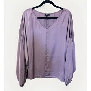 DE JOUR Pale Purple Relaxed Fit Blouse w/ Dolman Sleeves 1X NWOT